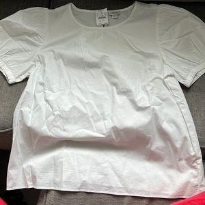 J crew white blouse